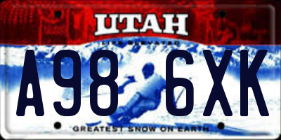 UT license plate A986XK