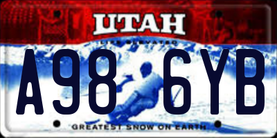 UT license plate A986YB