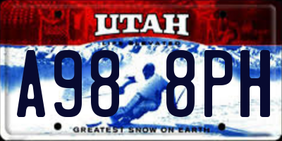 UT license plate A988PH