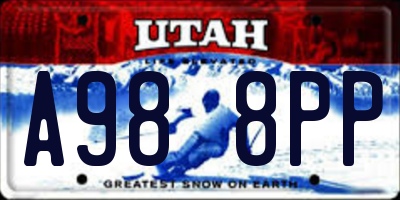 UT license plate A988PP