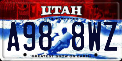 UT license plate A988WZ