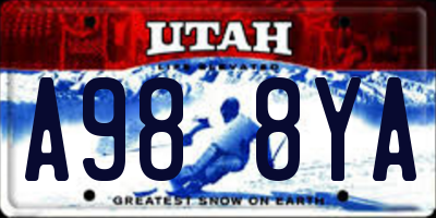 UT license plate A988YA