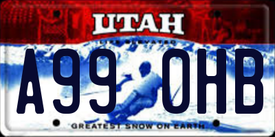 UT license plate A990HB