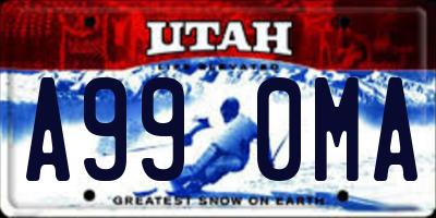 UT license plate A990MA