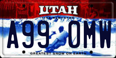 UT license plate A990MW