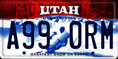 UT license plate A990RM