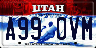 UT license plate A990VM