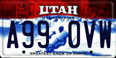 UT license plate A990VW