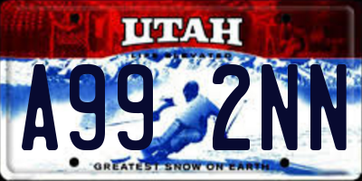 UT license plate A992NN