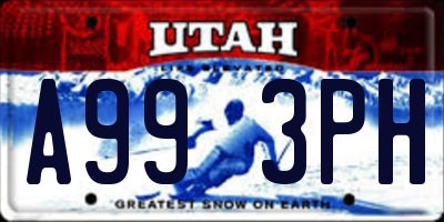 UT license plate A993PH