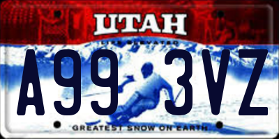 UT license plate A993VZ