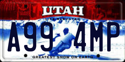 UT license plate A994MP