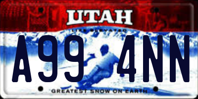 UT license plate A994NN