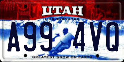 UT license plate A994VQ