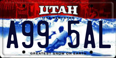 UT license plate A995AL