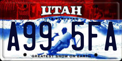 UT license plate A995FA