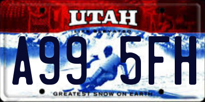 UT license plate A995FH