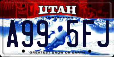 UT license plate A995FJ