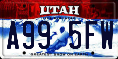 UT license plate A995FW