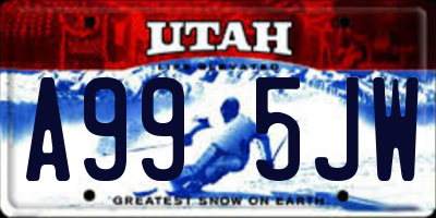 UT license plate A995JW