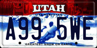UT license plate A995WE