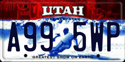 UT license plate A995WP