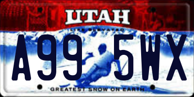 UT license plate A995WX