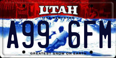 UT license plate A996FM