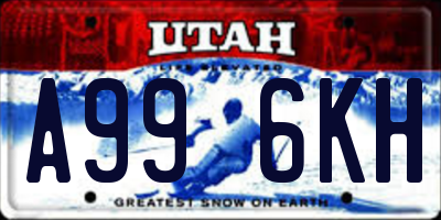 UT license plate A996KH