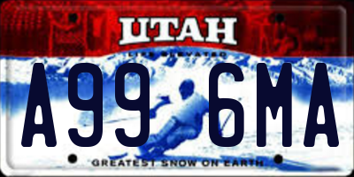 UT license plate A996MA