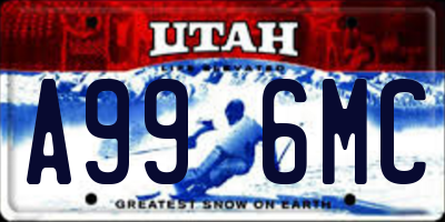 UT license plate A996MC