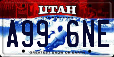 UT license plate A996NE