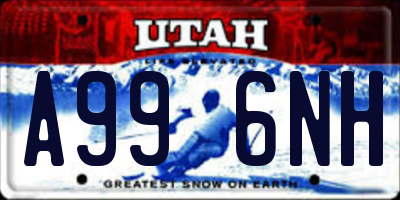 UT license plate A996NH