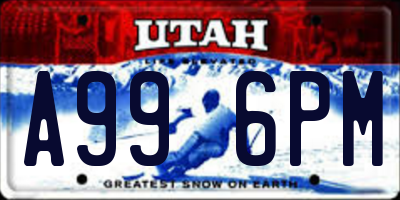 UT license plate A996PM