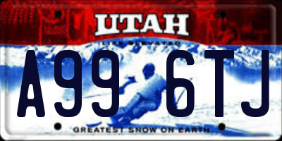 UT license plate A996TJ