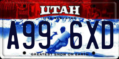 UT license plate A996XD