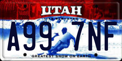 UT license plate A997NF