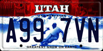 UT license plate A997VN