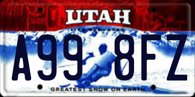 UT license plate A998FZ