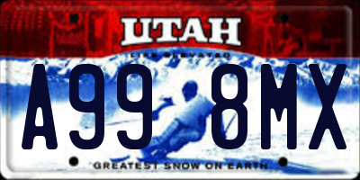 UT license plate A998MX