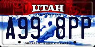 UT license plate A998PP