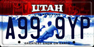 UT license plate A999YP