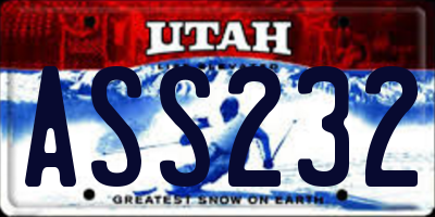 UT license plate ASS232