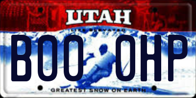 UT license plate B000HP