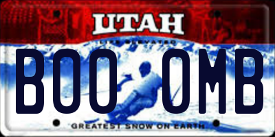 UT license plate B000MB