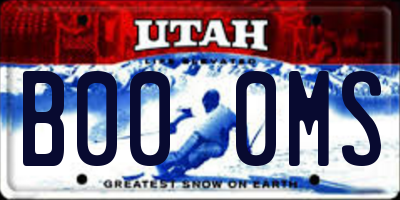 UT license plate B000MS