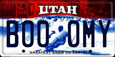 UT license plate B000MY