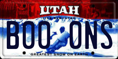 UT license plate B000NS