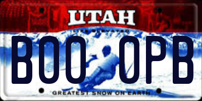 UT license plate B000PB