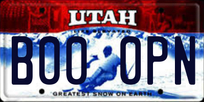 UT license plate B000PN